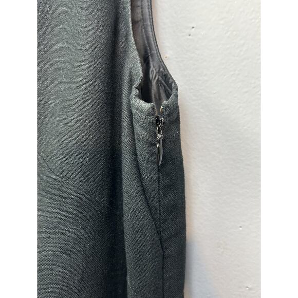 Coldwater Creek Dress Womens 10 Black White‎ Embroidered Linen Sleeveless Midi - Picture 6 of 9